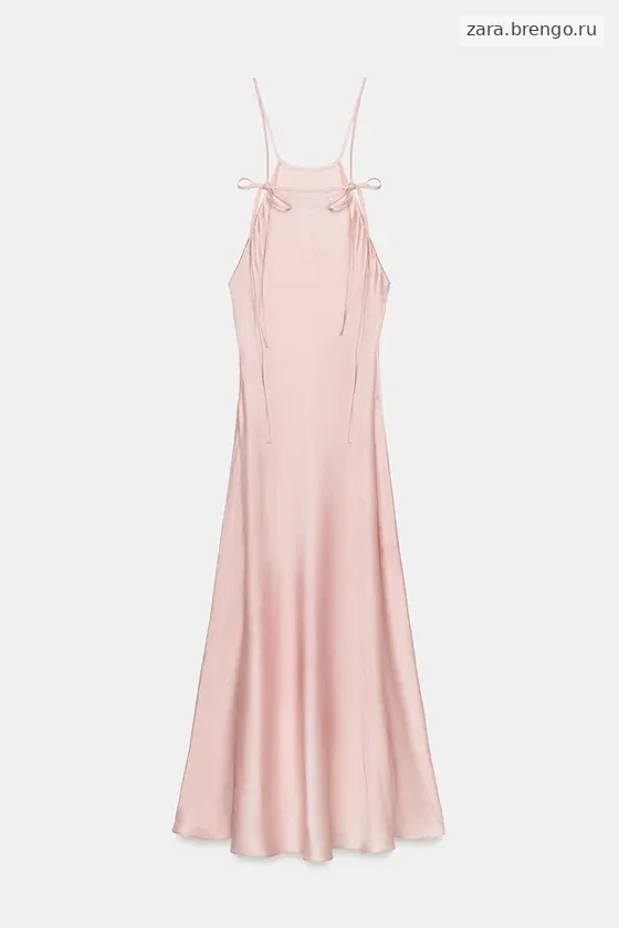 АТЛАСНОЕ ПЛАТЬЕ ХАЛТЕР коллекция Zara «ZW»
