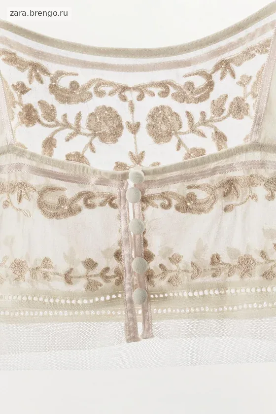 КОРОТКИЙ ТОП С ВЫШИВКОЙ — коллекция Zara «ZW»