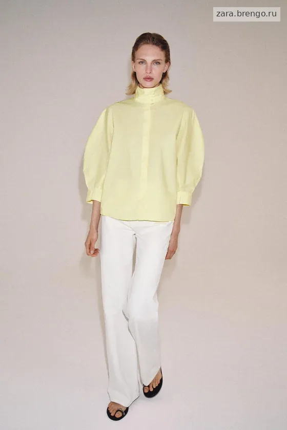 РУБАШКА С ОБЪЕМНЫМИ РУКАВАМИ коллекция Zara «ZW»
