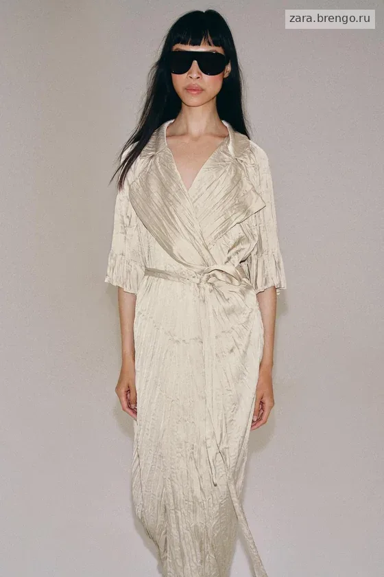 ПЛАТЬЕ ПЛИССИРОВАННОЕ С ПОЯСОМ — коллекция Zara «ZW»