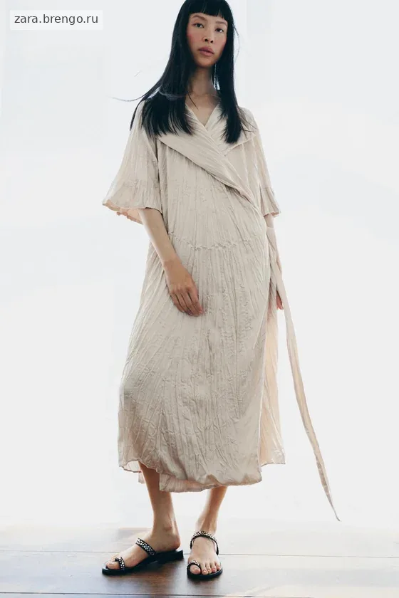 ПЛАТЬЕ ПЛИССИРОВАННОЕ С ПОЯСОМ — коллекция Zara «ZW»