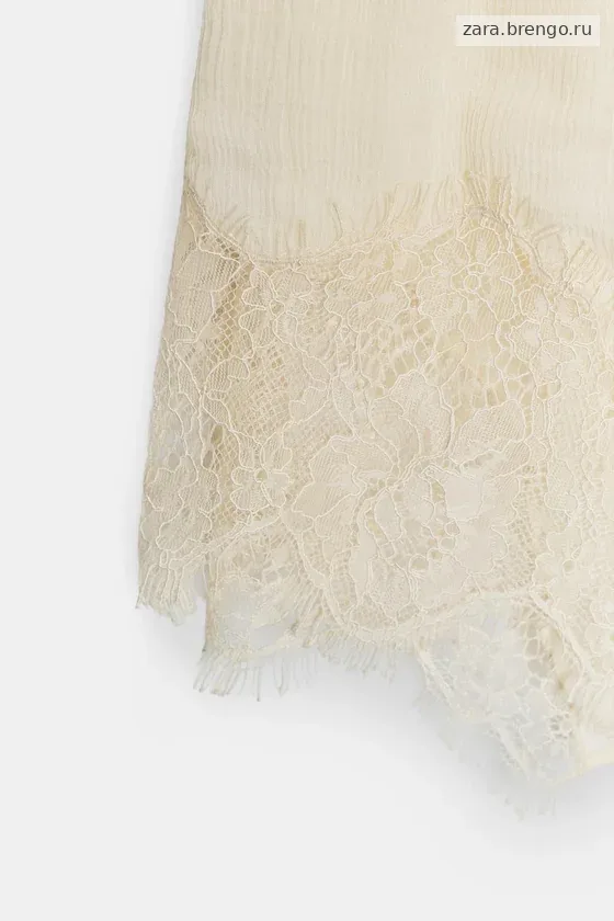 КОРОТКИЙ КОМБИНЕЗОН С КРУЖЕВОМ — коллекция Zara «ZW»