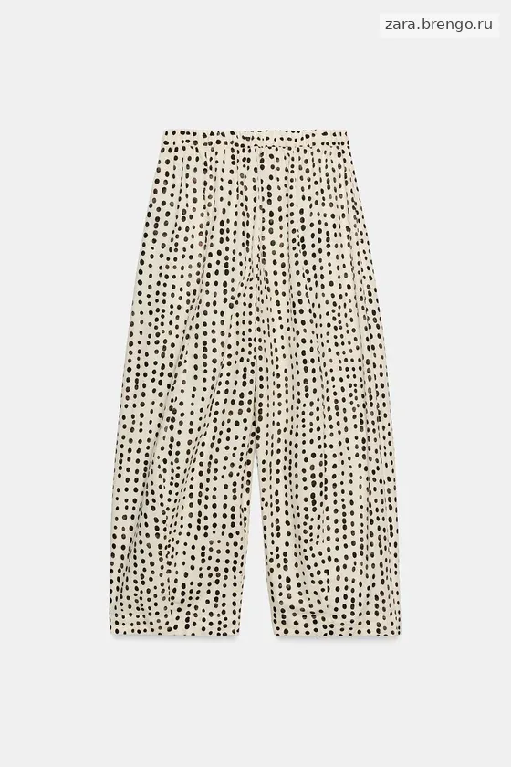 БРЮКИ В ПИЖАМНОМ СТИЛЕ В ГОРОШЕК — коллекция Zara «ZW»