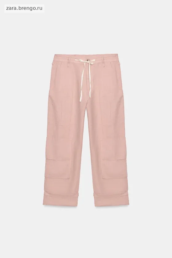 БРЮКИ КАРГО ИЗ СМЕСОВОГО ЛЬНА — коллекция Zara «ZW»