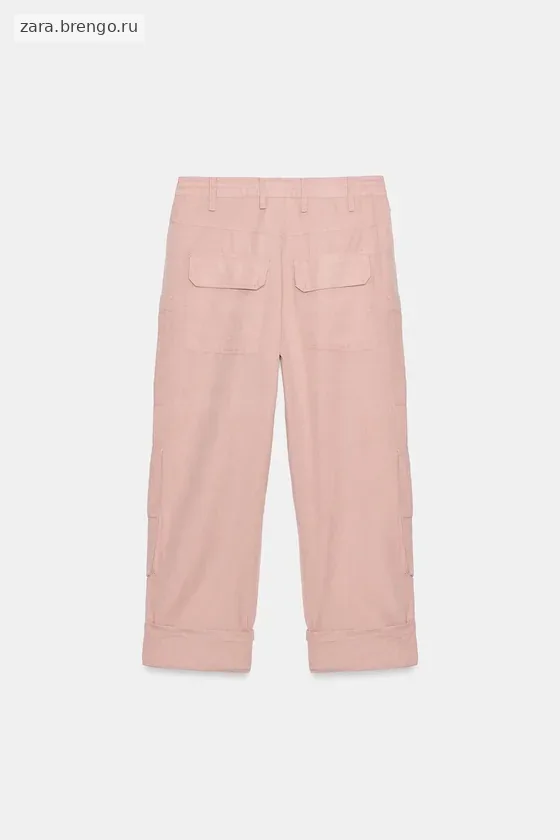 БРЮКИ КАРГО ИЗ СМЕСОВОГО ЛЬНА — коллекция Zara «ZW»