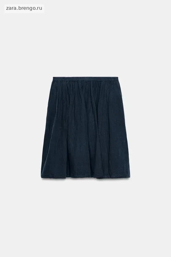 ЮБКА МИДИ ИЗ ЛЬНА — коллекция Zara «ZW»