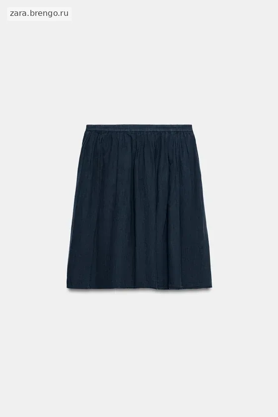 ЮБКА МИДИ ИЗ ЛЬНА — коллекция Zara «ZW»