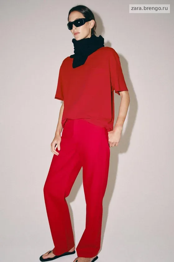 ДЖИНСЫ ПРЯМОГО КРОЯ СО СРЕДНЕЙ ПОСАДКОЙ — коллекция Zara «ZW»