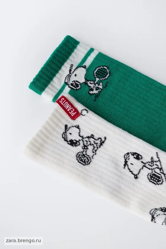 НАБОР ИЗ ДВУХ ПАР ВЫСОКИХ НОСКОВ SNOOPY PEANUTS™