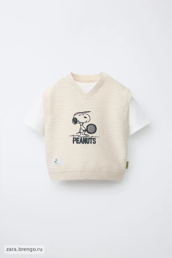 ВЯЗАНЫЙ ЖИЛЕТ С ВЫШИВКОЙ SNOOPY PEANUTS™