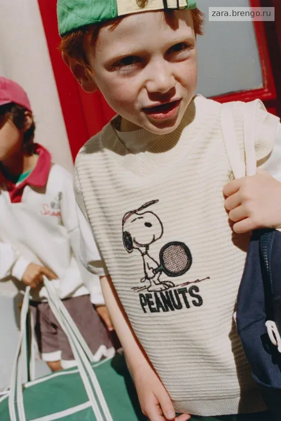 ВЯЗАНЫЙ ЖИЛЕТ С ВЫШИВКОЙ SNOOPY PEANUTS™