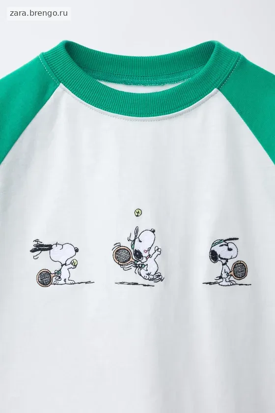 ФУТБОЛКА РЕГЛАН С ВЫШИВКОЙ SNOOPY PEANUTS™