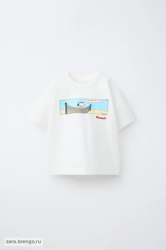 ФУТБОЛКА С ПРИНТОМ И ВЫШИВКОЙ SNOOPY PEANUTS™