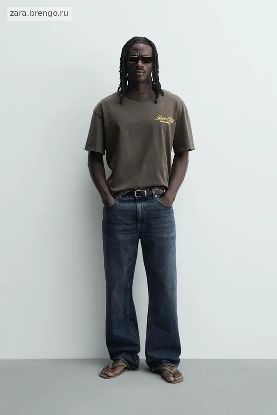 ФУТБОЛКА  С ВЫЦВЕТШИМ ПРИНТОМ