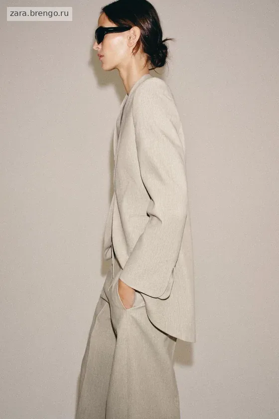 ДЛИННЫЙ БЛЕЙЗЕР В ПОЛОСКУ — коллекция Zara «ZW»