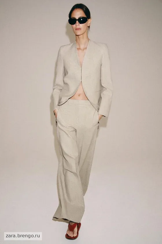 ДЛИННЫЙ БЛЕЙЗЕР В ПОЛОСКУ — коллекция Zara «ZW»