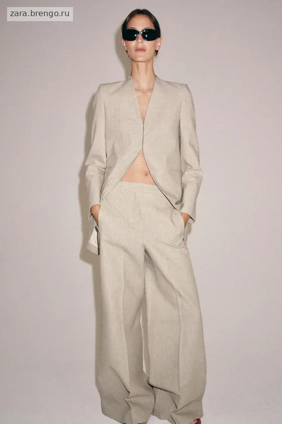 ДЛИННЫЙ БЛЕЙЗЕР В ПОЛОСКУ — коллекция Zara «ZW»