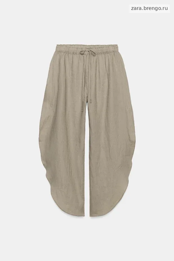 БРЮКИ ИЗ 100% ЛЬНА С РАЗРЕЗАМИ — коллекция Zara «ZW»