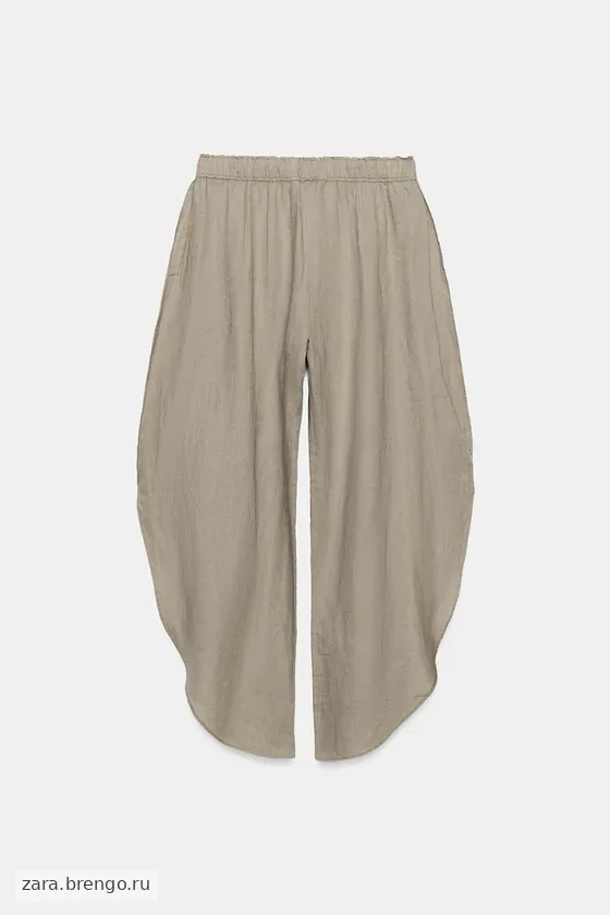 БРЮКИ ИЗ 100% ЛЬНА С РАЗРЕЗАМИ — коллекция Zara «ZW»