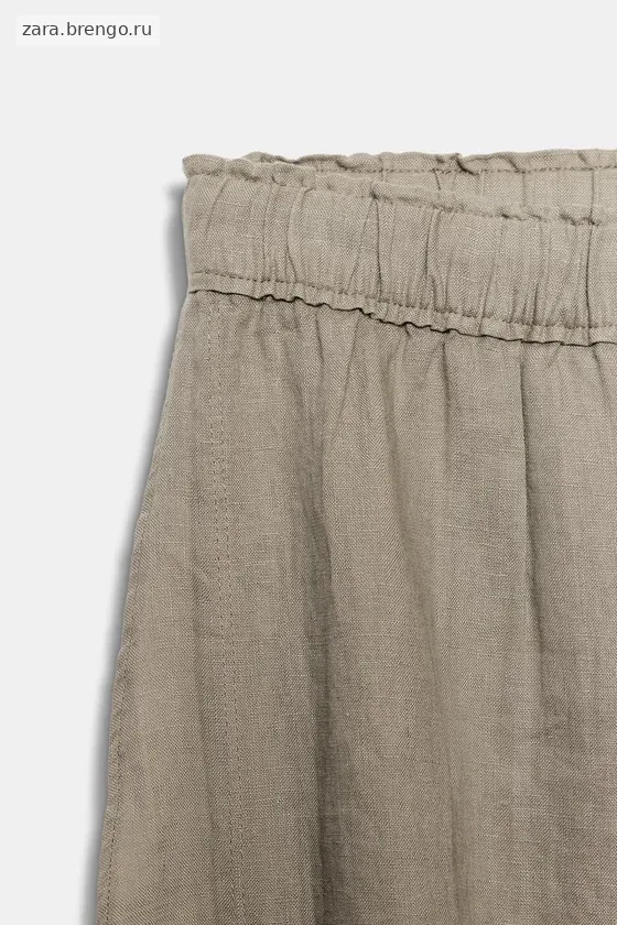 БРЮКИ ИЗ 100% ЛЬНА С РАЗРЕЗАМИ — коллекция Zara «ZW»