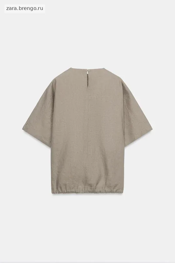 ТОП ИЗ 100% ЛЬНА НА ШНУРКАХ — коллекция Zara «ZW»