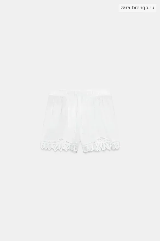 ШОРТЫ С ВЫШИВКОЙ ИЗ ЛЬНА — коллекция Zara «ZW»