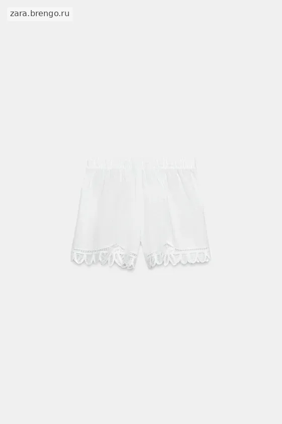 ШОРТЫ С ВЫШИВКОЙ ИЗ ЛЬНА — коллекция Zara «ZW»