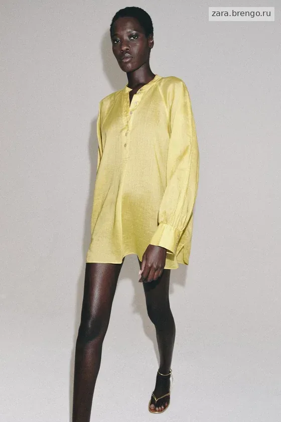 РУБАШКА ОВЕРСАЙЗ ИЗ РАМИ И ЛИОЦЕЛЛА коллекция Zara «ZW»