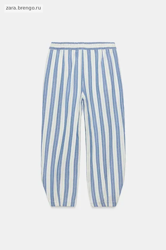 БРЮКИ В ПОЛОСКУ В ПИЖАМНОМ СТИЛЕ — коллекция Zara «ZW»