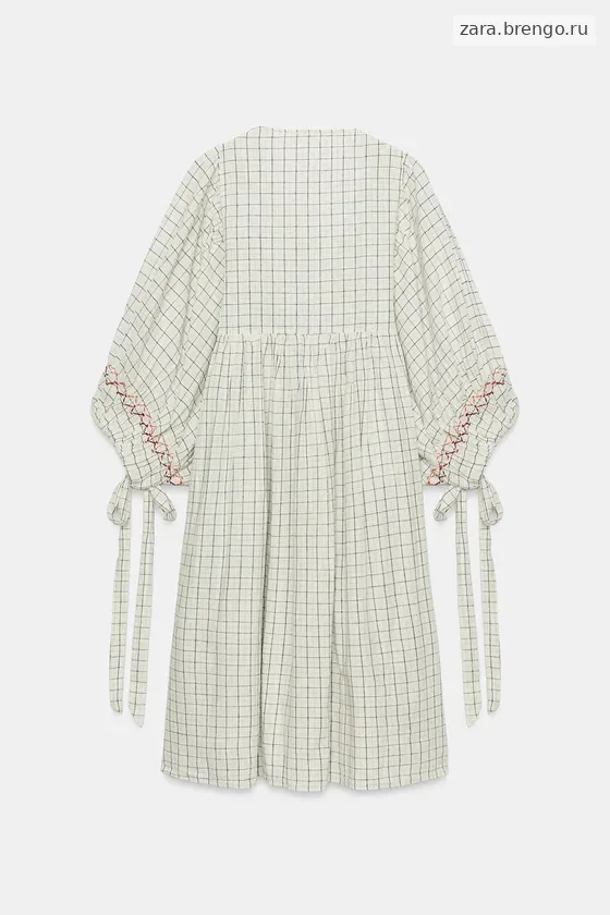 ПЛАТЬЕ МИДИ ИЗ СМЕСОВОГО ЛЬНА — коллекция Zara «ZW»