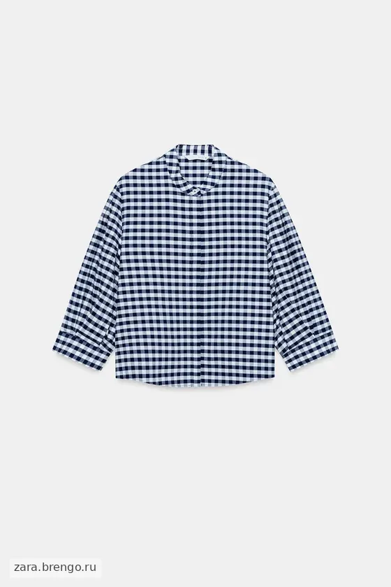 РУБАШКА В КЛЕТКУ ВИШИ — коллекция Zara «ZW»