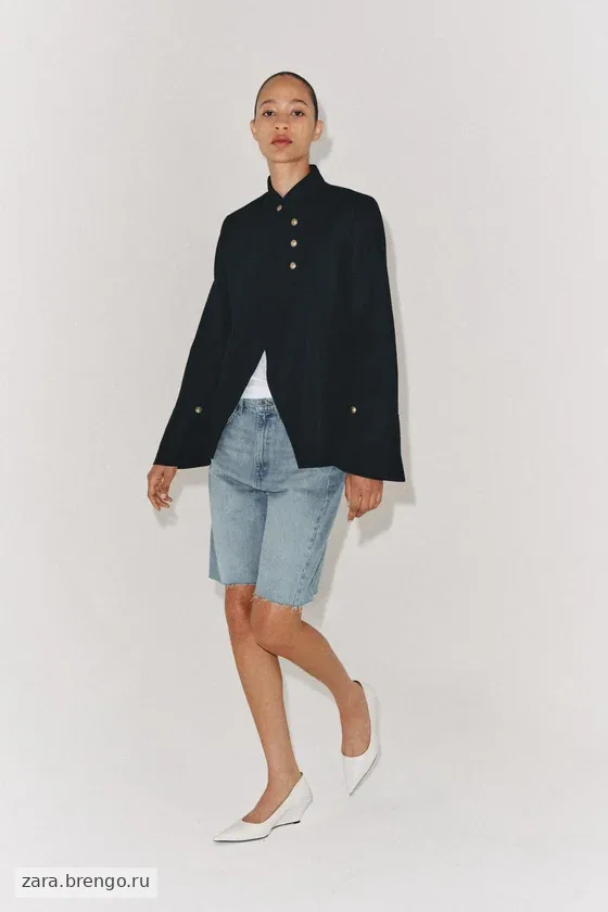 БЛЕЙЗЕР ИЗ СМЕСОВОГО ЛЬНА — коллекция Zara «ZW»