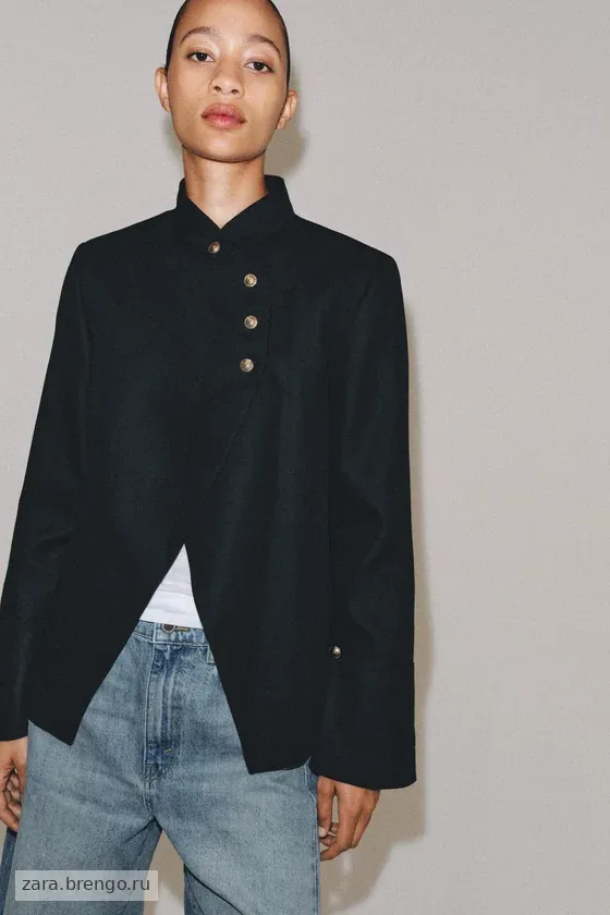 БЛЕЙЗЕР ИЗ СМЕСОВОГО ЛЬНА — коллекция Zara «ZW»