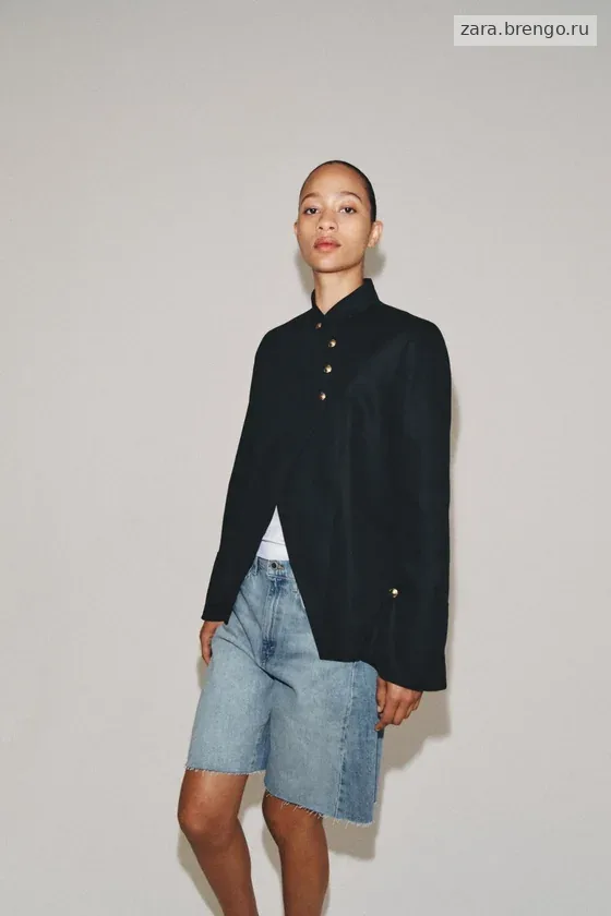 БЛЕЙЗЕР ИЗ СМЕСОВОГО ЛЬНА — коллекция Zara «ZW»
