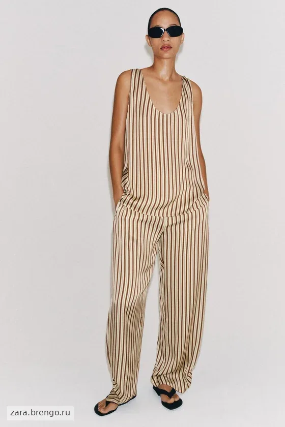 БРЮКИ баллон В ПОЛОСКУ коллекция Zara «ZW»