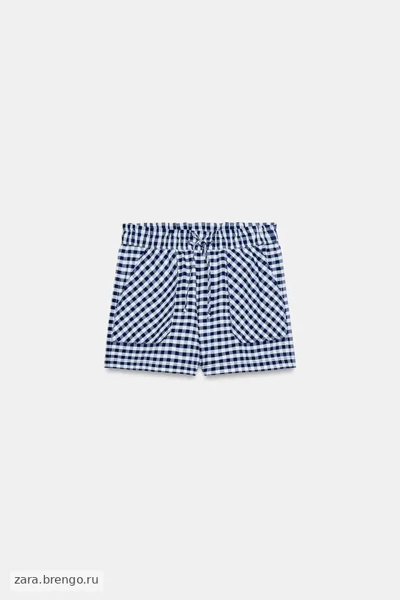 ШОРТЫ В КЛЕТКУ ВИШИ — коллекция Zara «ZW»