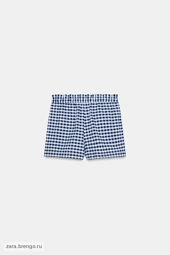 ШОРТЫ В КЛЕТКУ ВИШИ — коллекция Zara «ZW»