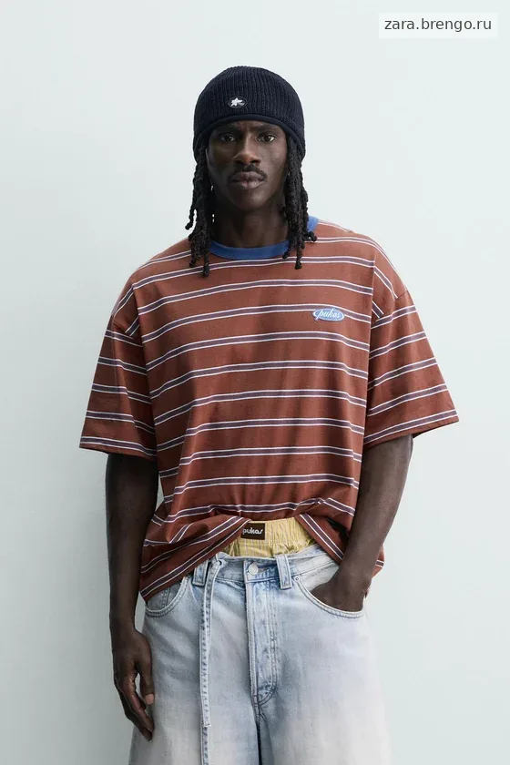 Футболка в полоску pukas surf x zara с жаккардом