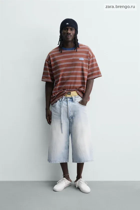 Футболка в полоску pukas surf x zara с жаккардом
