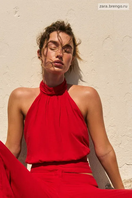 ТОП ХАЛТЕР ИЗ ЛЬНА С ЗАВЯЗКАМИ НА СПИНЕ