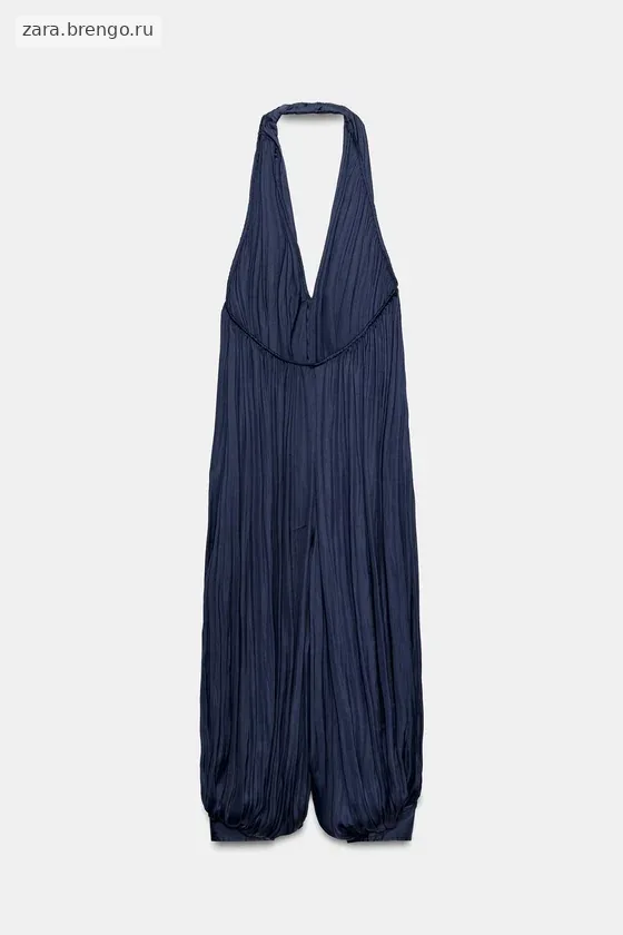 АТЛАСНЫЙ КОМБИНЕЗОН С ГОРЛОВИНОЙ ХАЛТЕР — коллекция Zara «ZW»