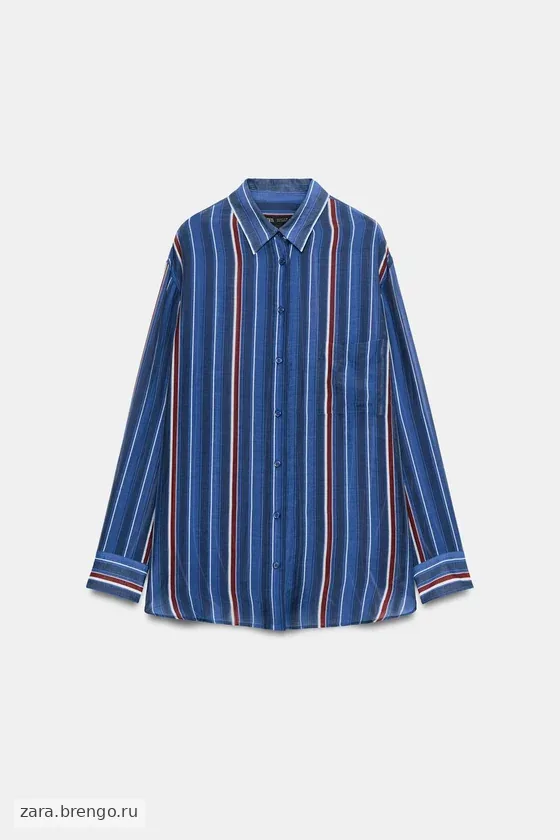 ДЛИННАЯ РУБАШКА В ПОЛОСКУ — коллекция Zara «ZW»