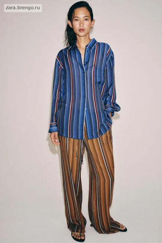 ДЛИННАЯ РУБАШКА В ПОЛОСКУ — коллекция Zara «ZW»
