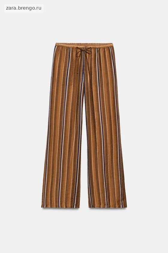 БРЮКИ В ПОЛОСКУ В ПИЖАМНОМ СТИЛЕ — коллекция Zara «ZW»