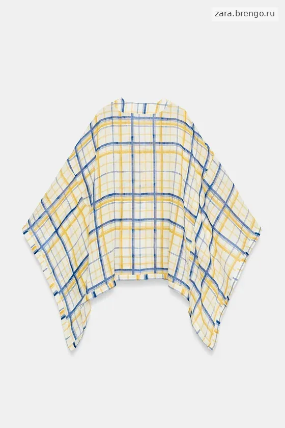 ТУНИКА ИЗ 100% РАМИ В КЛЕТКУ — коллекция Zara «ZW»