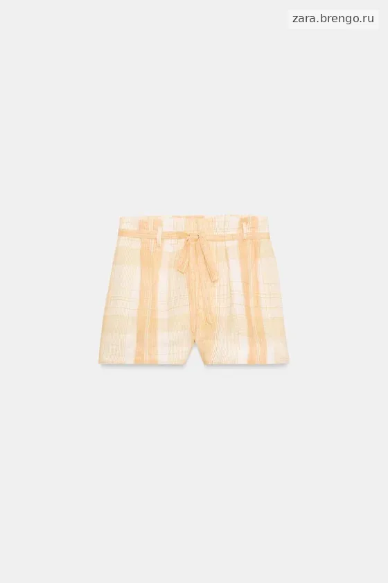 ШОРТЫ ИЗ 100% РАМИ СО СБОРКАМИ — коллекция Zara «ZW»