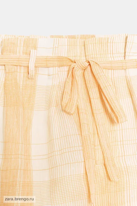ШОРТЫ ИЗ 100% РАМИ СО СБОРКАМИ — коллекция Zara «ZW»
