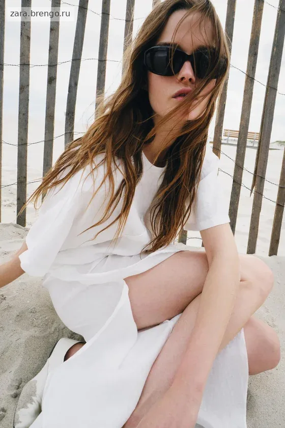 ТОП ИЗ 100% ЛЬНА НА ШНУРОВКЕ — коллекция Zara «ZW»