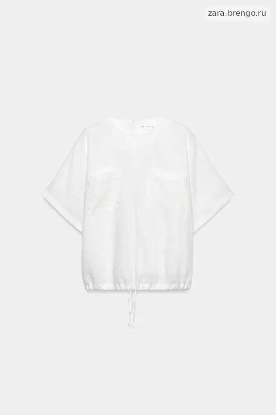 ТОП ИЗ 100% ЛЬНА НА ШНУРОВКЕ — коллекция Zara «ZW»