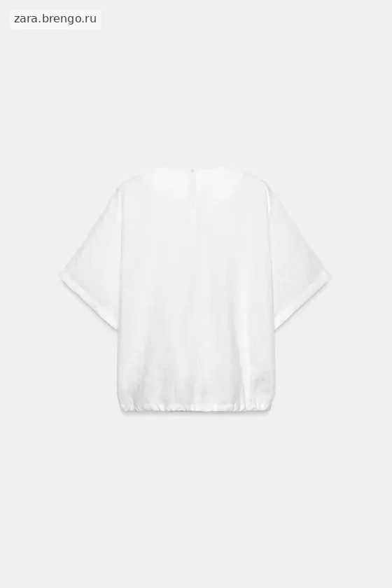 ТОП ИЗ 100% ЛЬНА НА ШНУРОВКЕ — коллекция Zara «ZW»